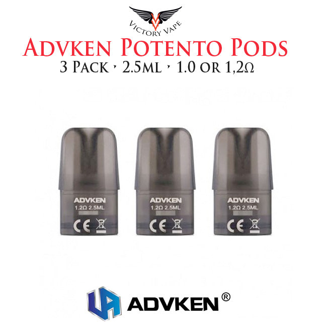  Advken Potento Pod Cartridge • 3 Pack Mesh 2.5ml 
