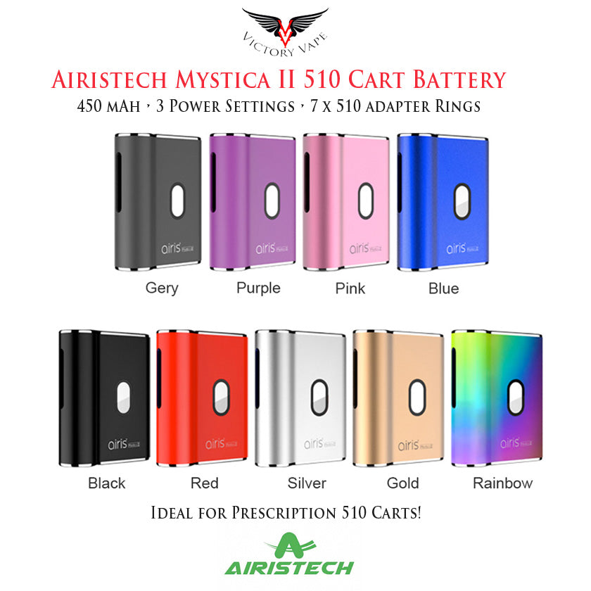  Airistech Mystica II 510 Cart Battery Kit • 450 mAh (No cartridge included) 