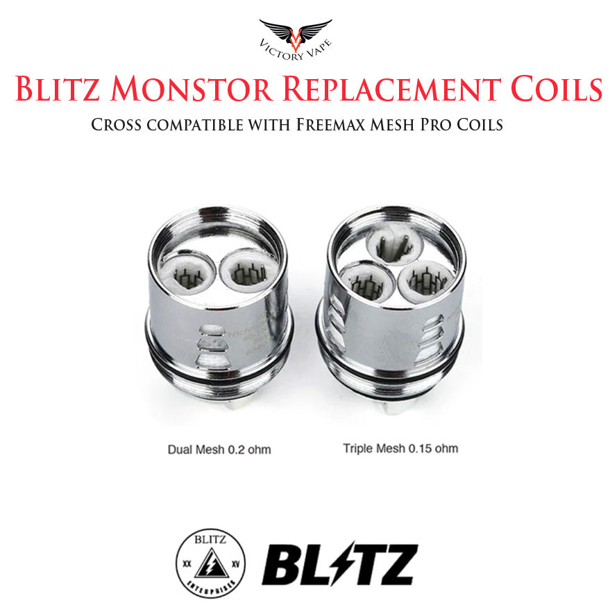  Blitz Monstor Replacement Mesh Coils • 3 Pack 