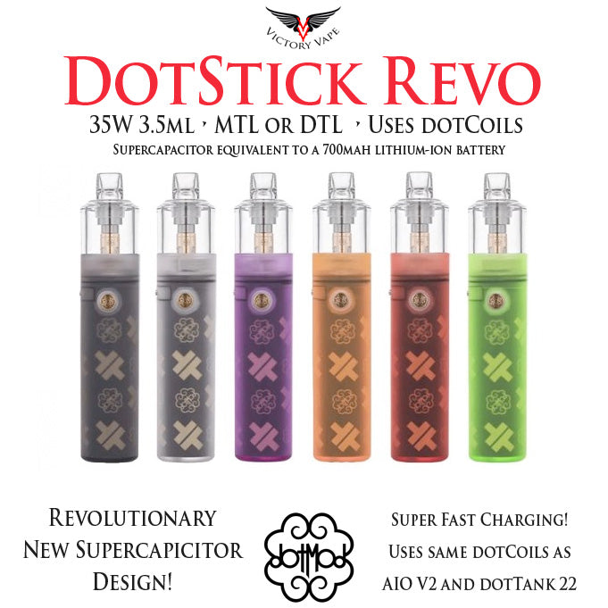  DotMod DotStick REVO  35W Supercapacitor Pod Starter Kit • 3.5ml 