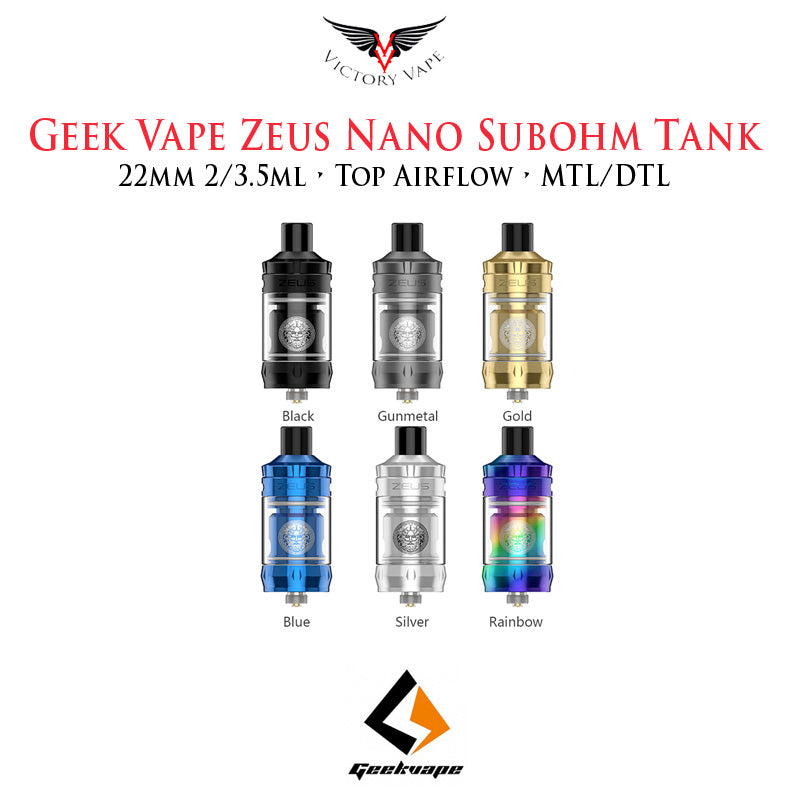  Geek Vape Zeus NANO Subohm Tank • 22mm 2/3.5ml 