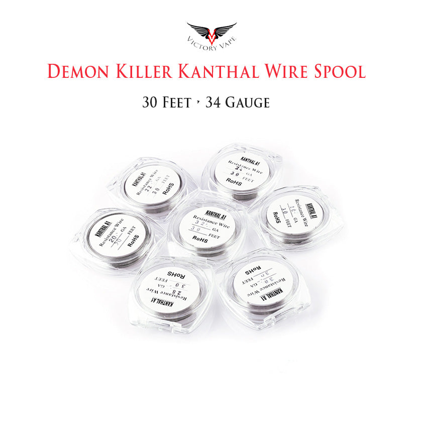  Kanthal Wire - Round 34 gauge A1 - 10 metre spool 