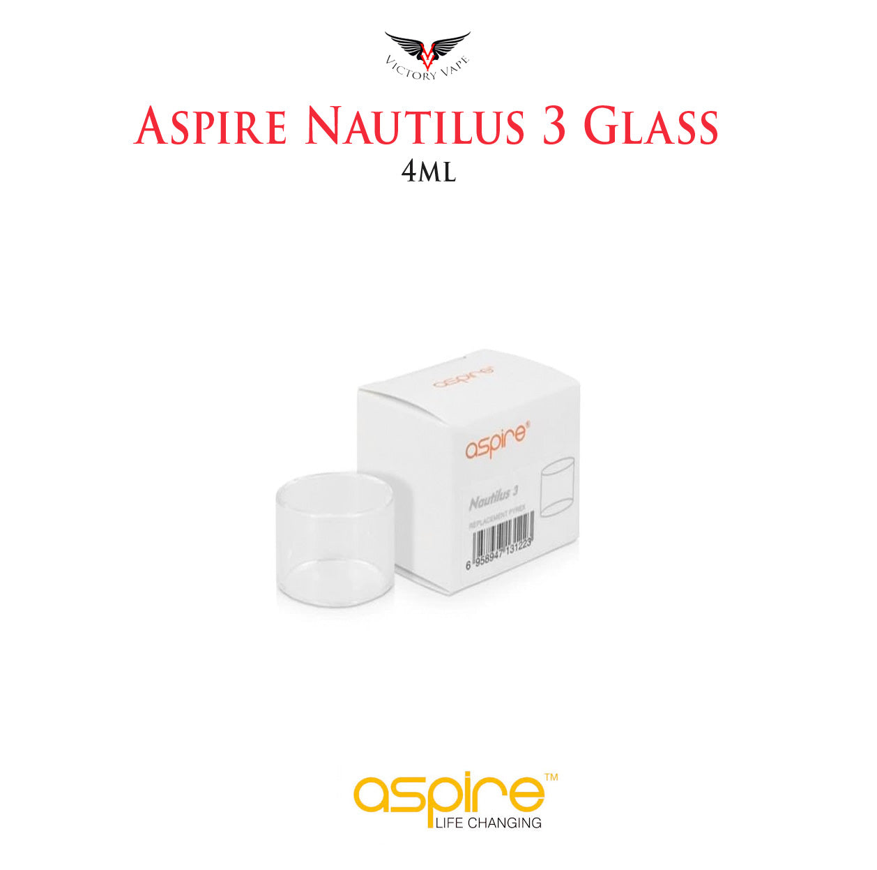  Aspire Nautilus 3 Replacement Glass • 4ml 