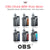  OBS Oner 80W SBS Pod Mod Starter Kit • 5ml USB-C (requires 18650 battery) 