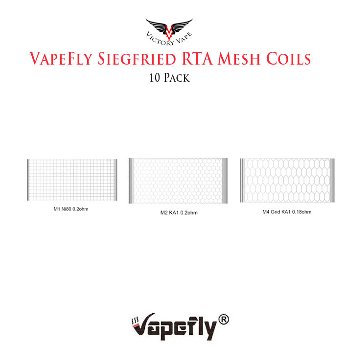  Vapefly Siegfried RTA Mesh Coils • 10 pieces 