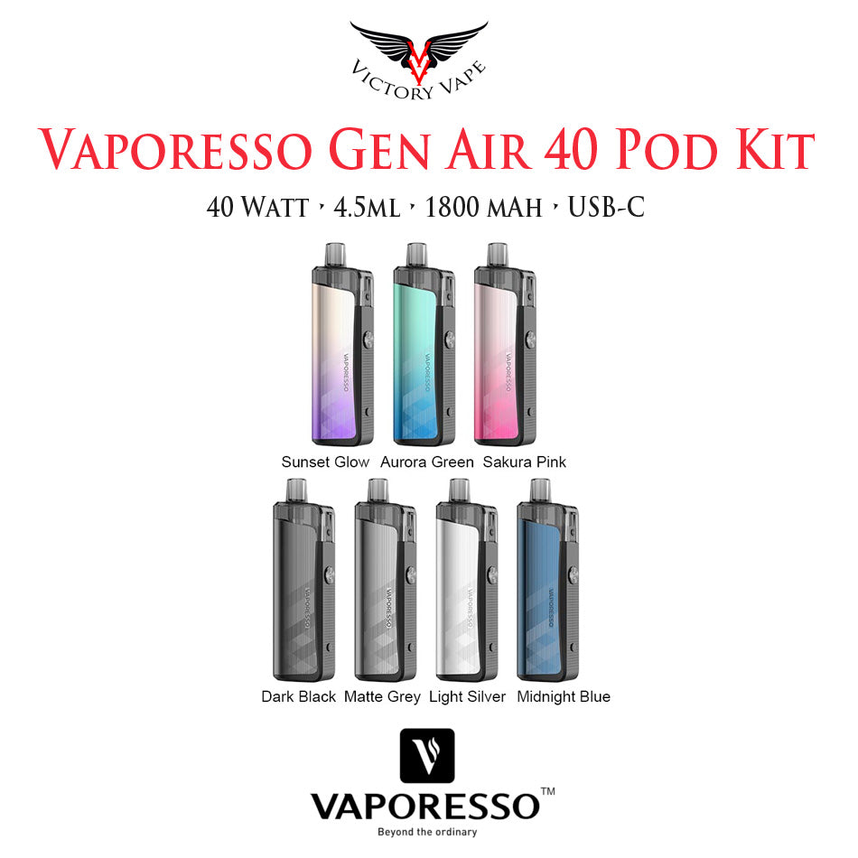  Vaporesso Gen Air 40 40W Pod Mod Kit • 1800 mAh 4.5ml USB-C 