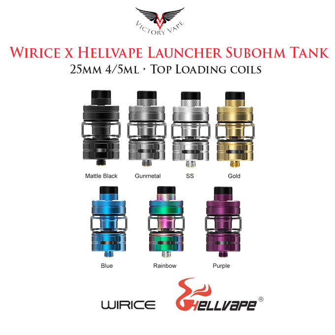  Wirice x Hellvape Launcher Subohm Tank • 4/5 ml 