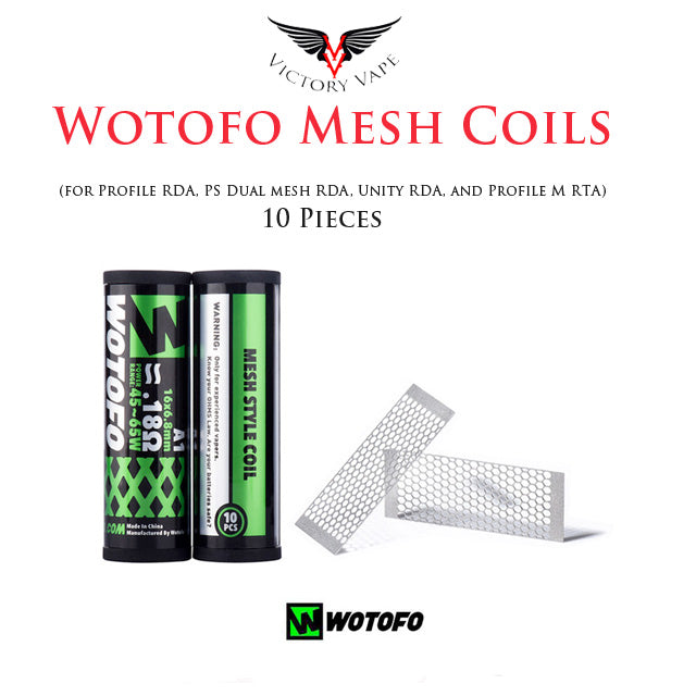 WOTOFO Mesh Style Coils for Wotofo Profile RDA • 10 pieces 