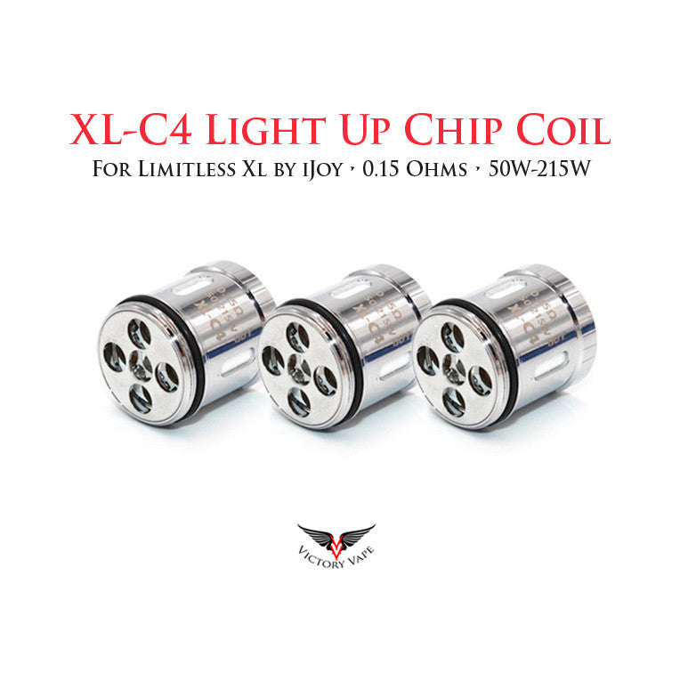 Light Up Chip Coil by iJoy for Limitless XL • 3 pack 
