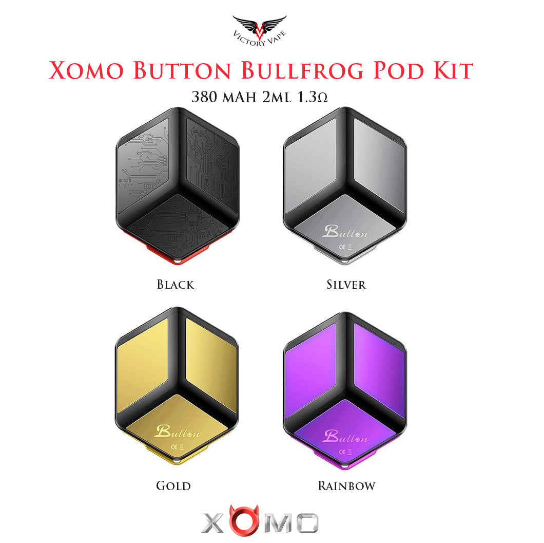  Xomo Button Bullfrog Pod Starter Kit • 380 mAh 2ml 1.3Ω 