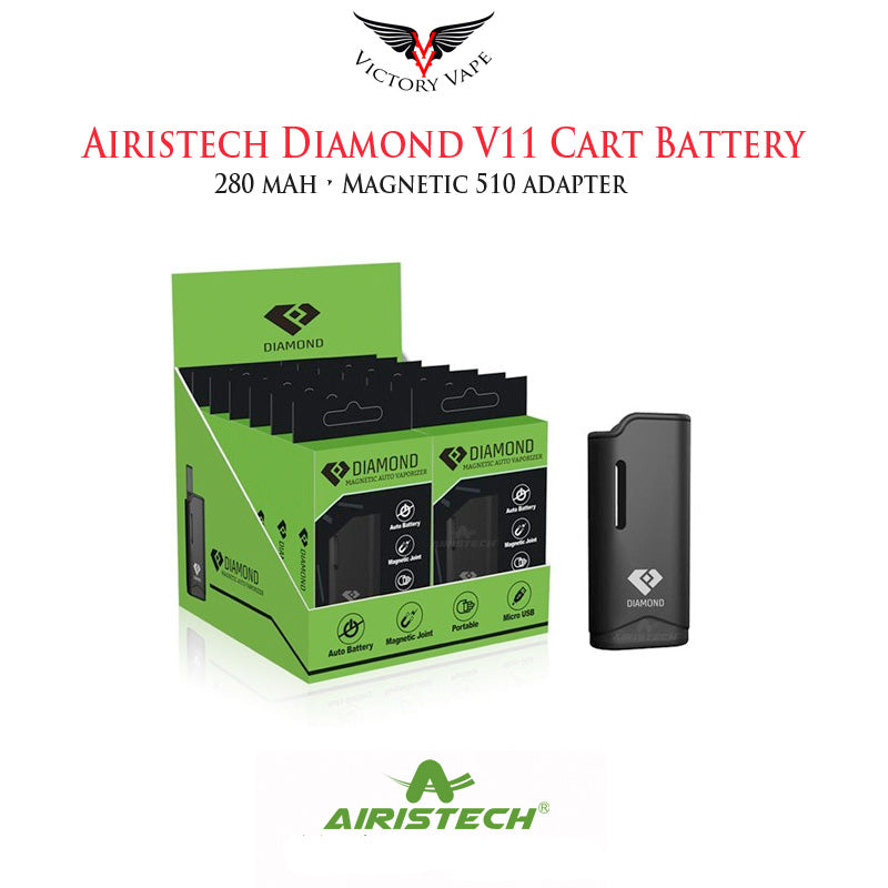 Airistech Diamond V11 510 Cart  Battery • 280mAh magnetic (No cartridge included)