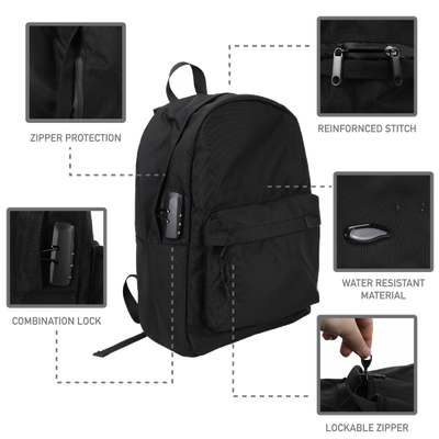 DL BAGS • SMELL PROOF LOCKABLE BACKPACK