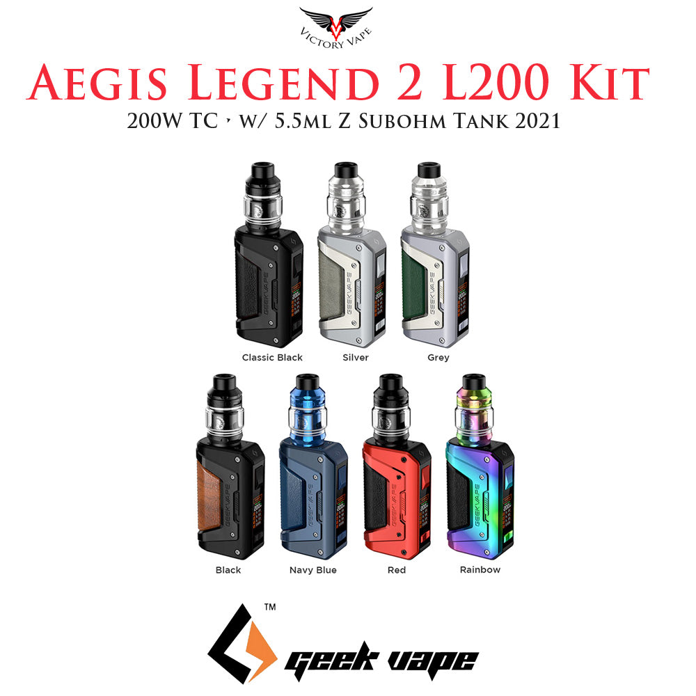  Geek Vape Aegis Legend 2 L200 200W Starter Kit • w/ 5.5ml Z (Zeus) Subohm Tank 2021 