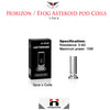 Horizon Efog Asteroid Pod Replacement Coils • 3 Pack 0.8Ω