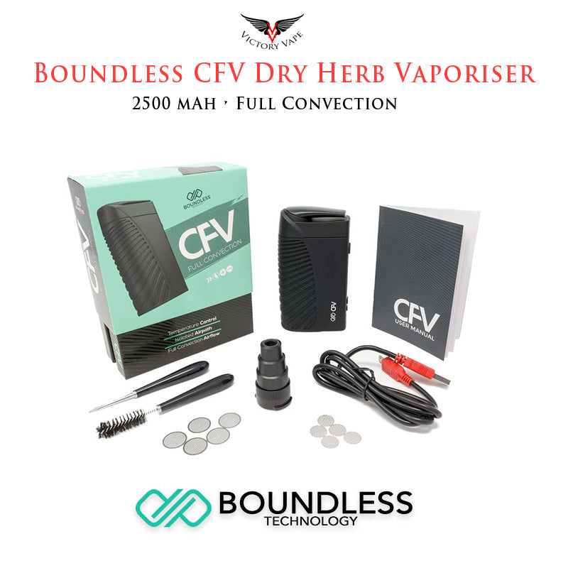  Boundless CFV Full Convection Dry Herb Vaporiser • 2500 mAh built-in battery 