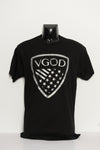 T-shirt • VGOD Shield • Black w/ Silver M
