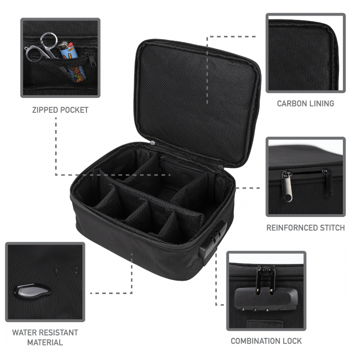  DL BAGS • SMELL PROOF LOCKABLE CASE 