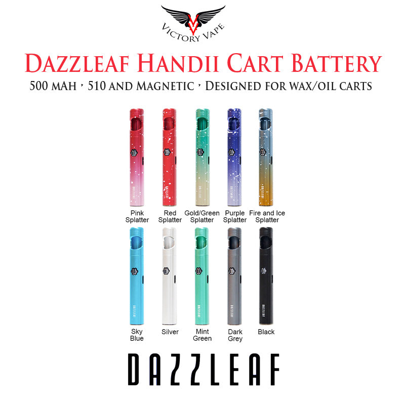 Dazzleaf Handii Cart Battery (Wax and Oil) • 510 thread/magnet 500 mAh USB-C (no cartridge included) 