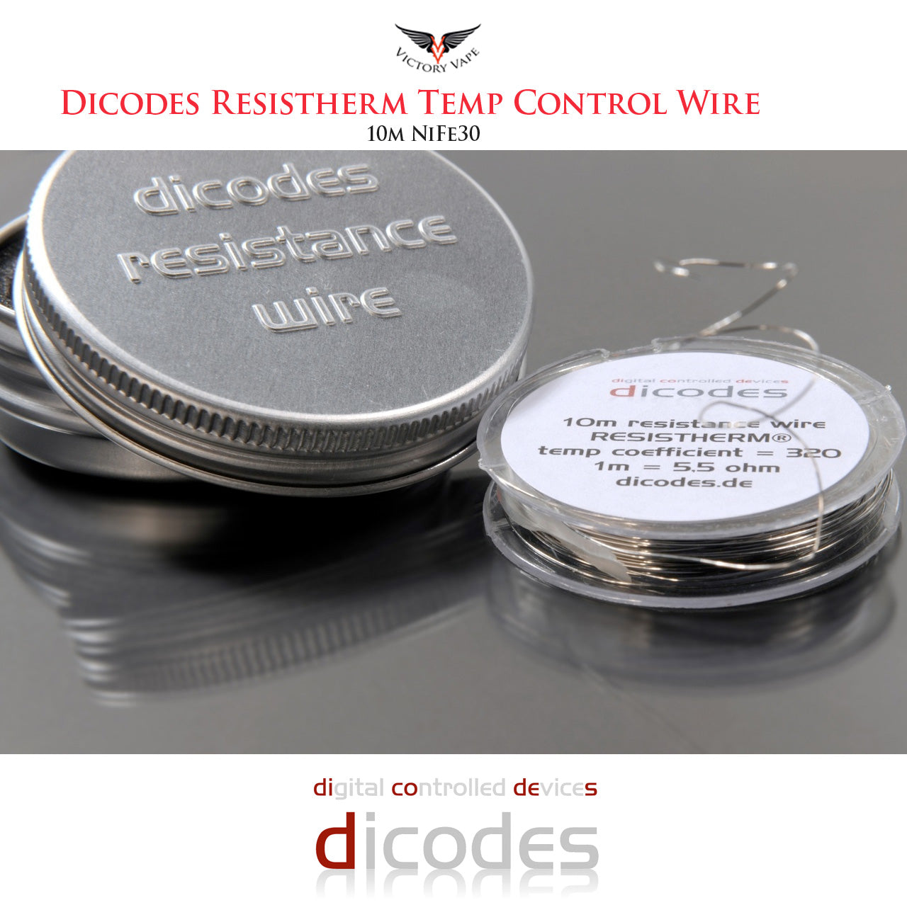  DiCodes Resistance wire 10m NiFe30 Resistherm 