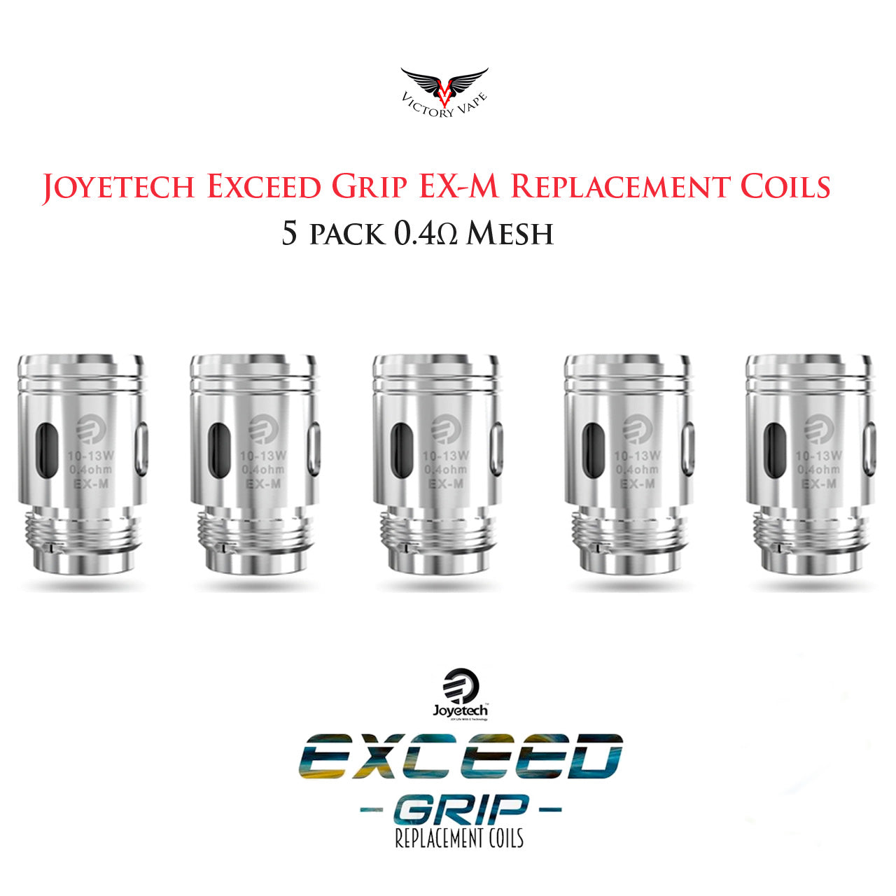  Joyetech Exceed Grip Pod Replacement Coils EX-M Mesh • 5-Pack 0.4ohm 
