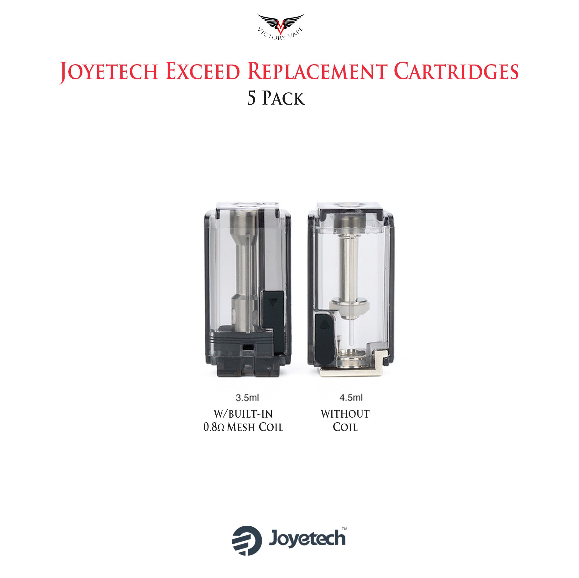  Joyetech Exceed Grip Pod Replacement Cartridges • 5 Pack 