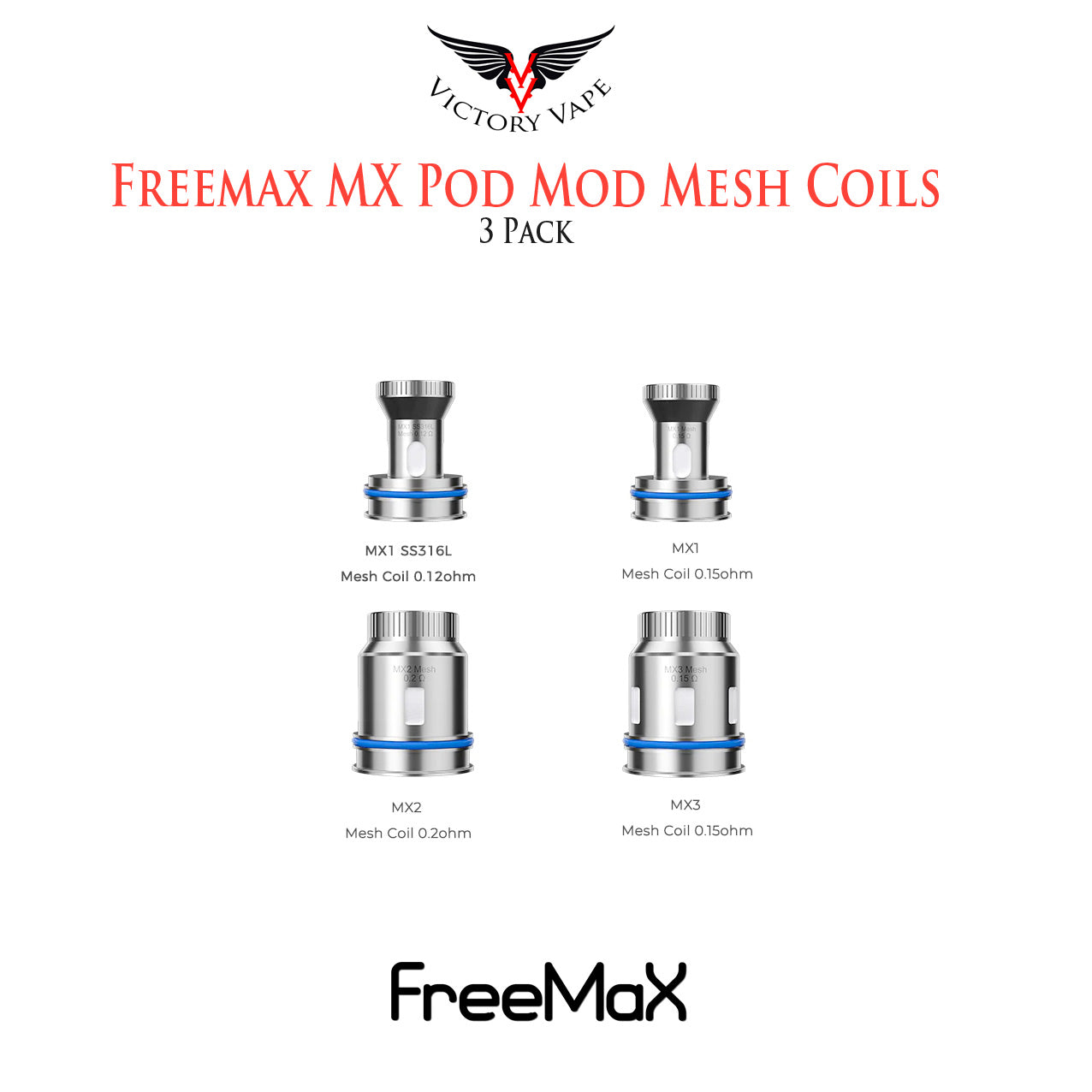  Freemax MX Mesh Replacement Coils • 3 Pack 