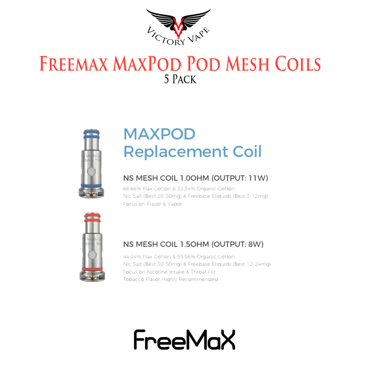  Freemax MaxPod Replacement Mesh Coils • 5 Pack 