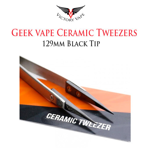  Geek Vape Ceramic Tweezers • 129mm Black Tip 