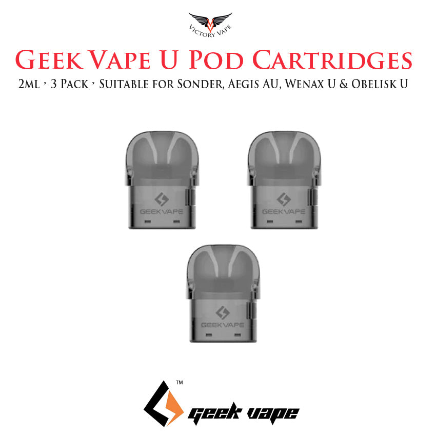 Geek Vape U Pod Cartridges • 3 Pack 2ml 
