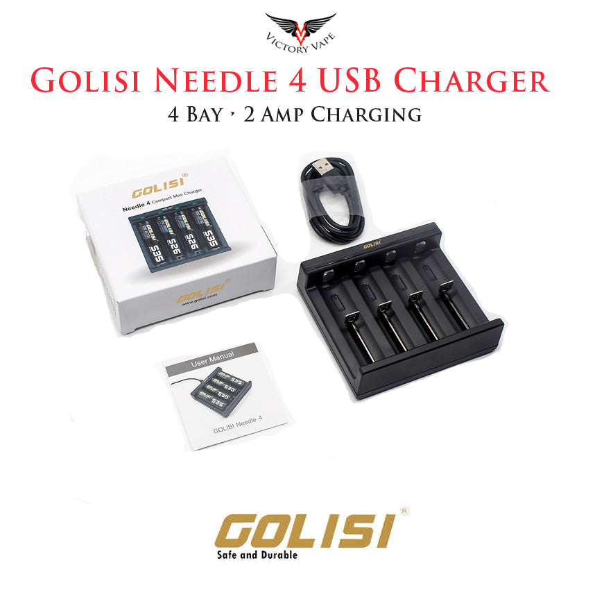  Golisi Needle 4 • 4 Bay Smart USB Battery Charger 