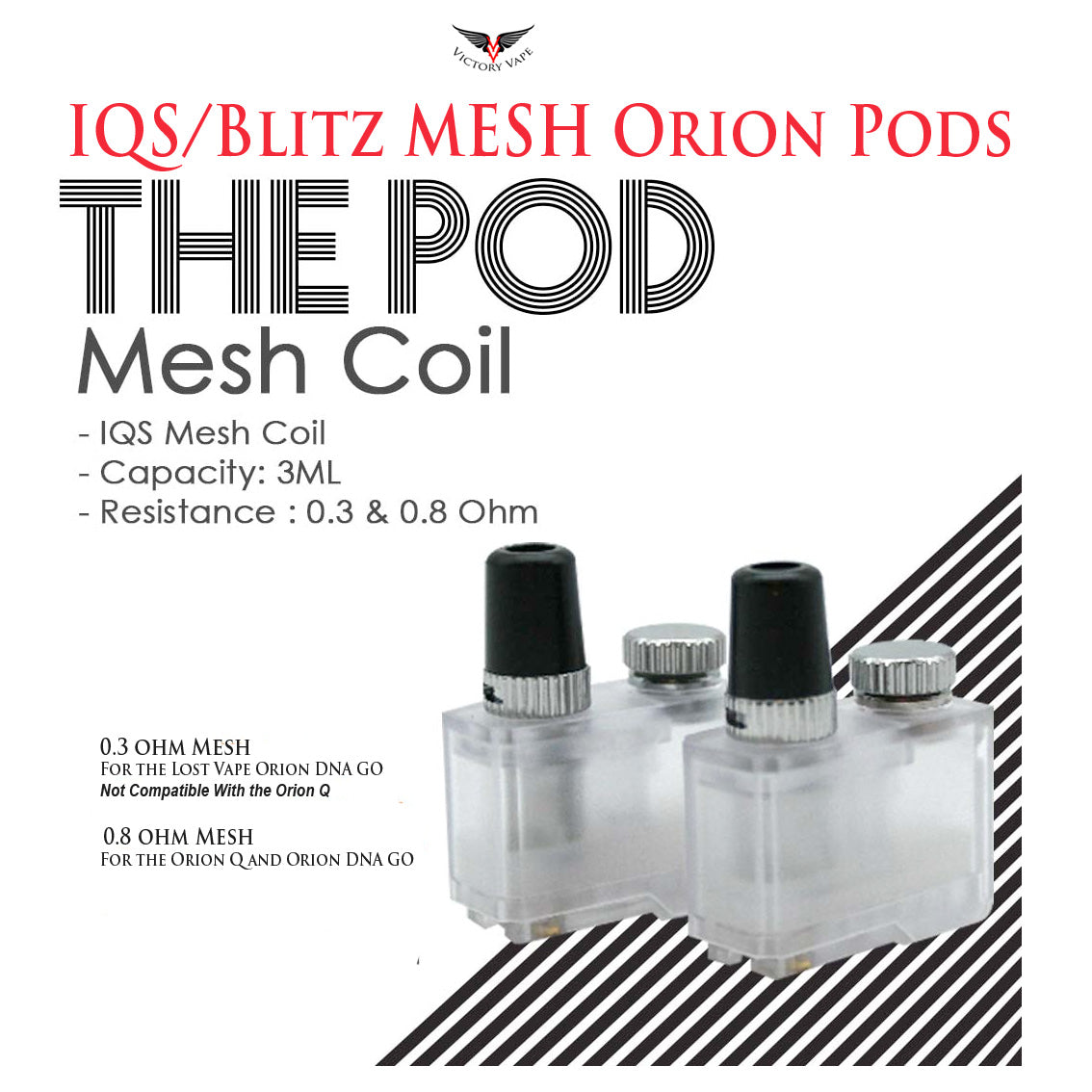 THE POD IQS MESH ORION Compatible Pods • 2 Pack 