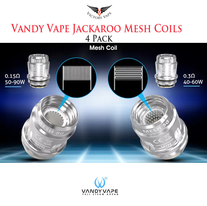  Vandy Vape Jackaroo or Swell Mesh Coils • 4 pack 