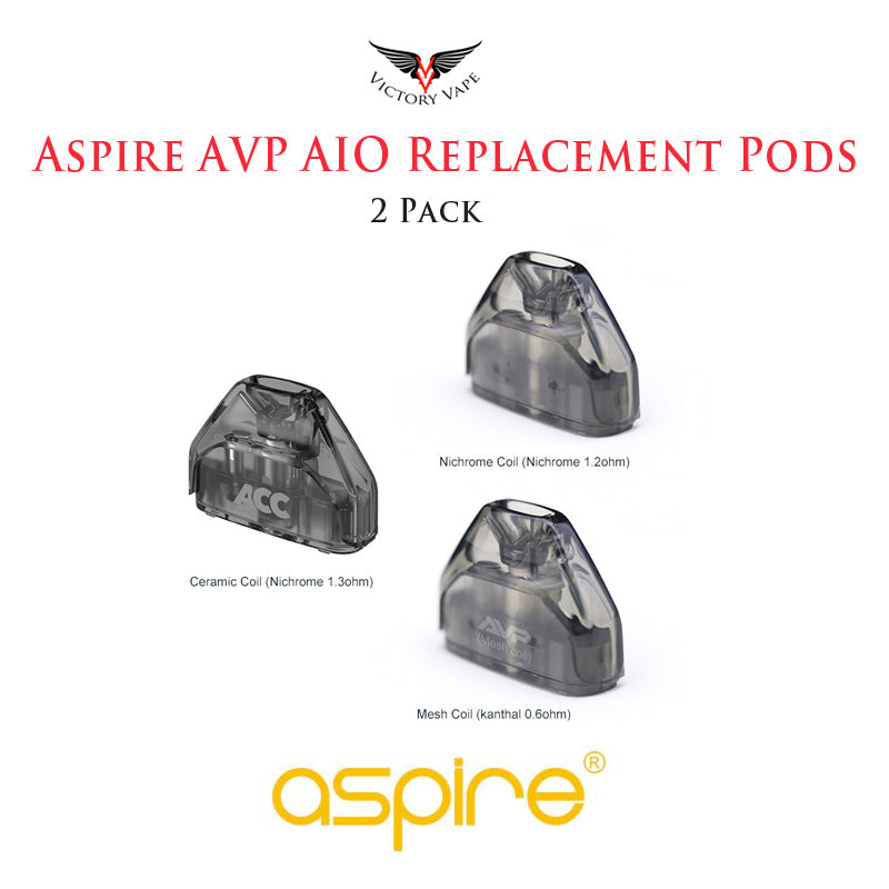  Aspire AVP AIO Replacement Pod • 2 Pack 2ml 