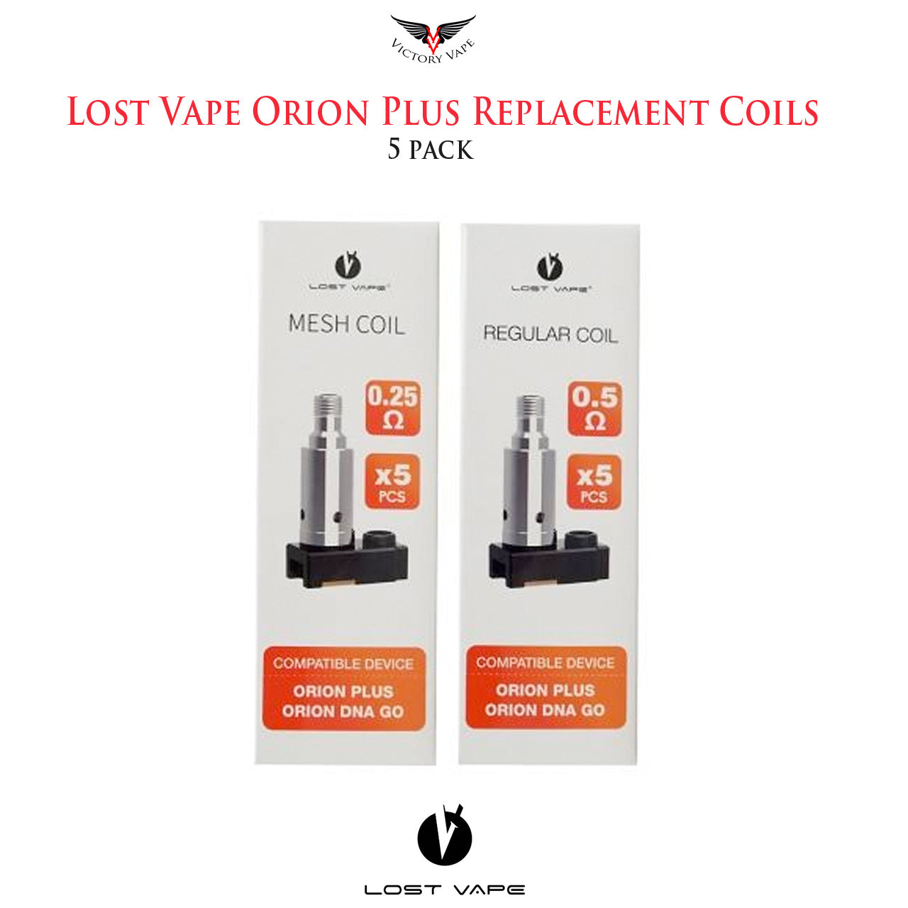  Lost Vape Orion DNA PLUS Pod Replacement Coils • 5 Pack 