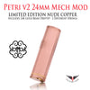 Petri v2 Mech Mod 24mm • w/ 24K Gold Driptip & 2 different springs