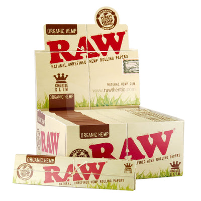 RAW ORGANIC  H E M P  KING SIZE PAPERS
