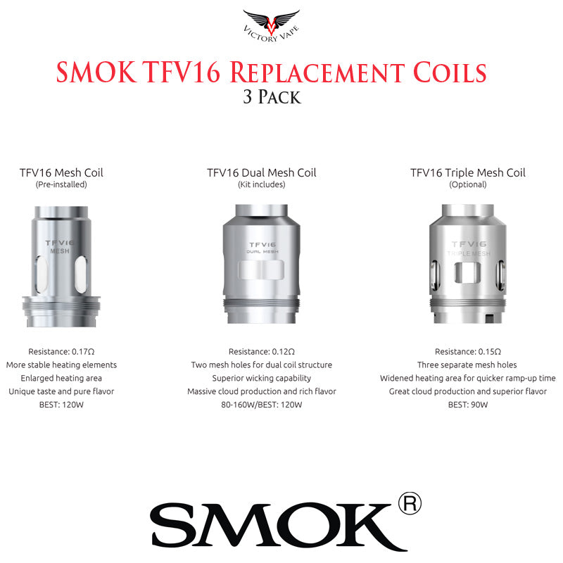  SMOK TFV16 Mesh Coils • 3 Pack 