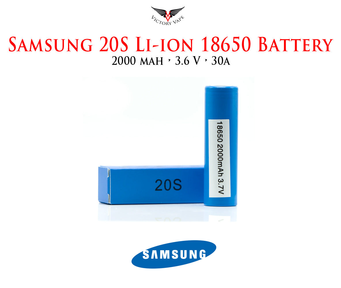  Samsung 20S 18650 battery • 2000 mAh 30A 