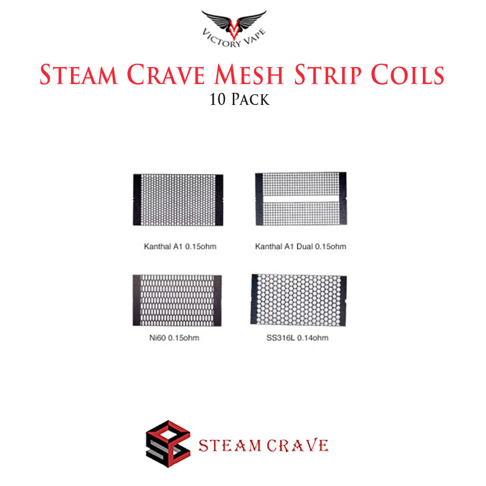  Steam Crave Mesh Strip Coils • 10 pack 