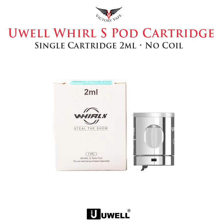  Uwell Whirl S Pod Cartridges • Single Cartridge (No Coils) 