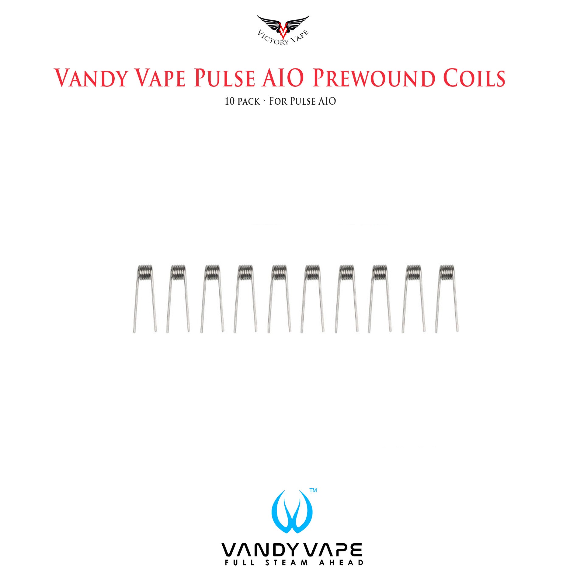  Vandy Vape Pulse AIO NI80 Prewound coils • 10 Pack 