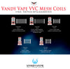 Vandy Vape VVC Mesh coils • 4 Pack (for Pulse AIO, Jackaroo, etc)