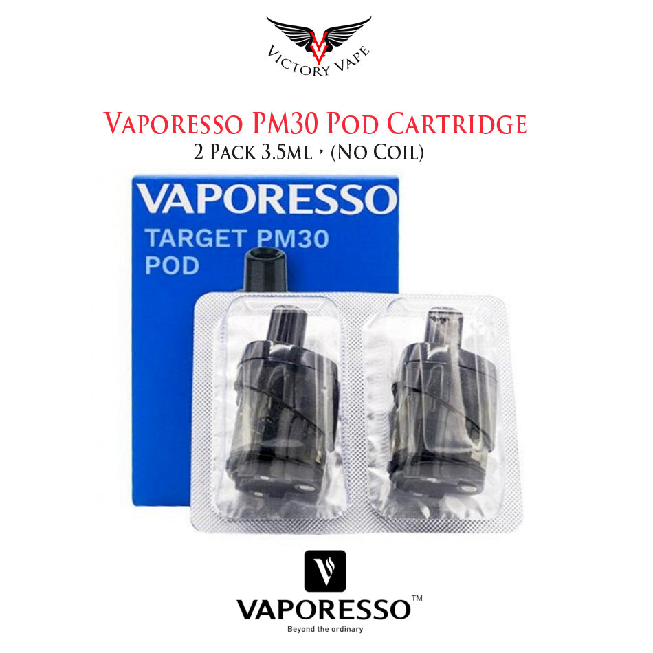  Vaporesso PM30 Replacement Pod Cartridge • 2 Pack 3.5ml (no coil) 