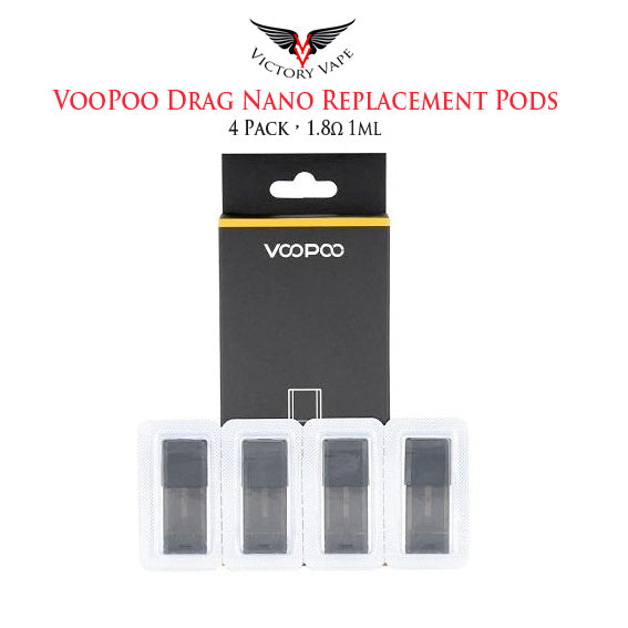  Voopoo Drag Nano Pod Replacement Cartridge Pod-S1 • 4 Pack 1ml 1.8Ω 
