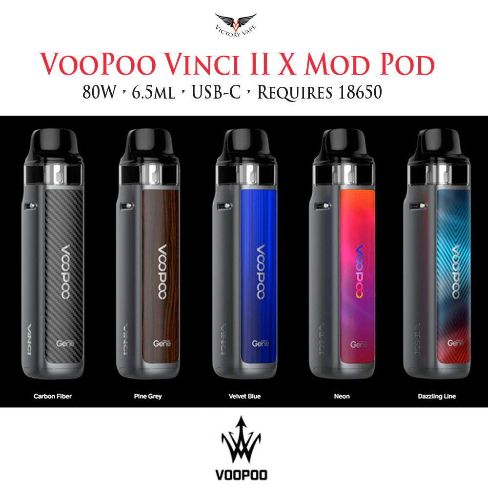  Voopoo Vinci X II Pod 80W Starter Kit • 6.5ml (requires 18650 battery) 